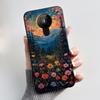 For Nokia 5.3 INS Aesthetic Black For Nokia 5.4/Nokia 3.4 Shockproof Jelly Cover Coconut Tree Pattern Anti-Scratch Soft Shell