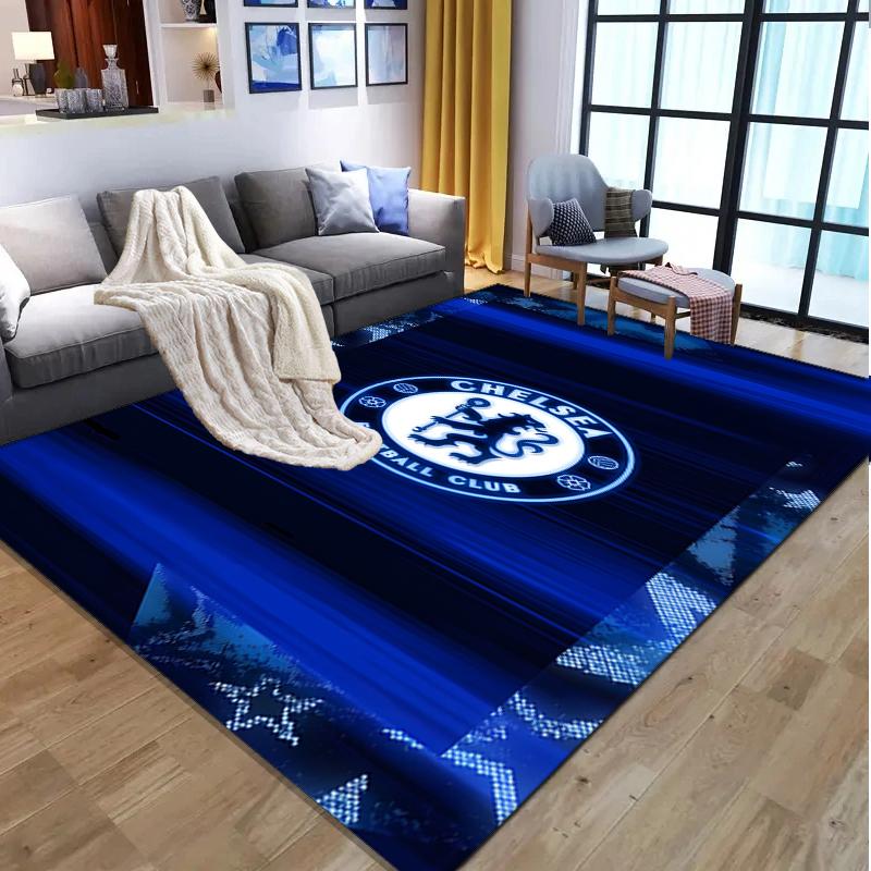 Football Club F.C Pattern Rug, Indoor/Outdoor Mat, for Picnic, Gameroom, Bedroom, Office, Living Room, Home Decor Carpet, Birthday Gift