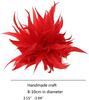 Byutfa Feather Brooch Scarf Clip Vintage Flower Pin Christmas Party Jewelry