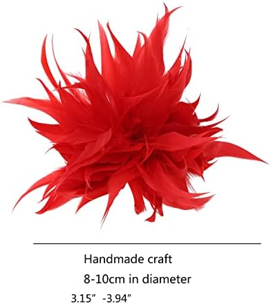 Byutfa Feather Brooch Scarf Clip Vintage Flower Pin Christmas Party Jewelry