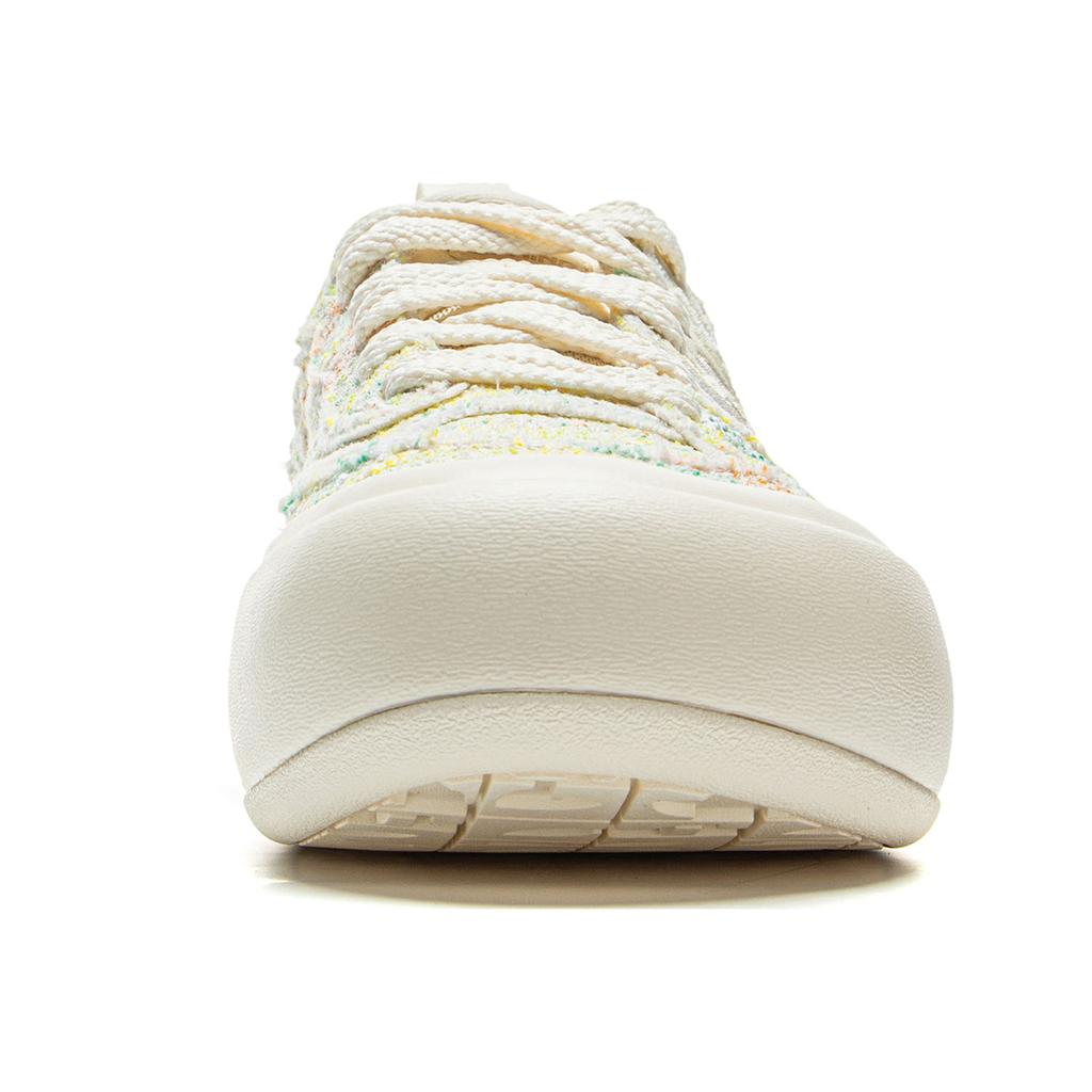 LiNing Puff Platform Coverage Anti-Slip And Wear-Resistant Low-Top Skateboard Shoes Women's Yellow Rice AZGV044-4