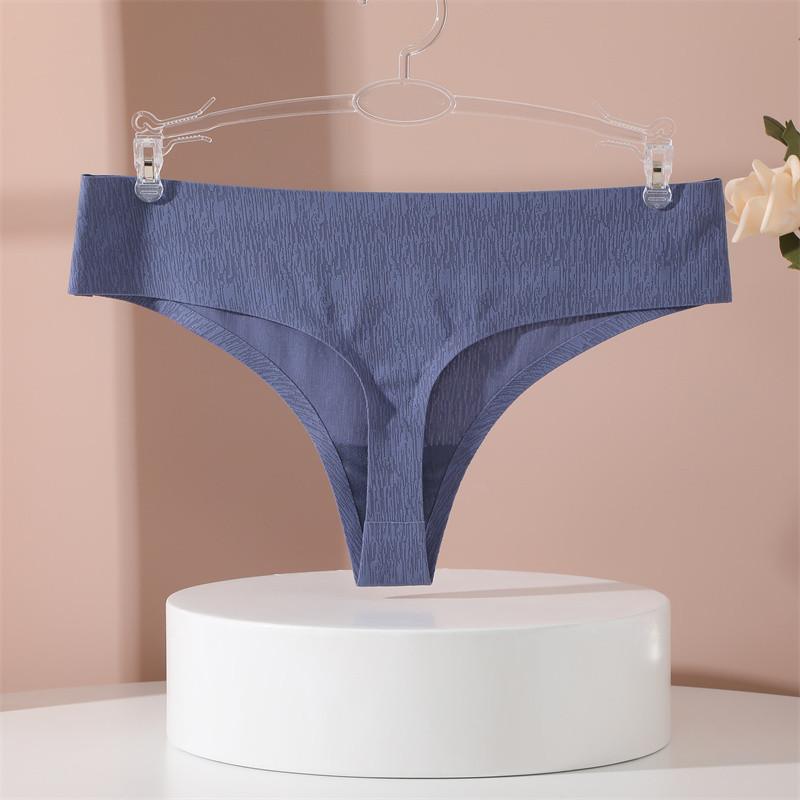 FINETOO Nahtlose Seidenunterwäsche Damen Höschen Sexy Low-Waist Stretch Einfarbig Dessous S-XL Mode