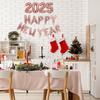 2025 Happy New Year Balloons Set Self-Sealing Aluminum Foil Balloons Happy New