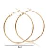 New Fashion Geometric Hollow Circle Hoop Earrings Fashion Jewelry Boucle O'reilles Femmes Hyperbole Brincos For Women Gilrs Gift