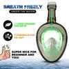 Odoland Snorkel Set, Full Face Diving Mask + Adjustable Fins + Storage Bag, 180-Degree Ultra-Wide Angle, GoPro Mountable, Anti-Fog, Easy to Put On and