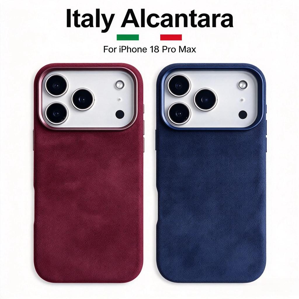 Hochwertige Alcantara Magnetische Leder Handyhülle Supercar Gleiche Wildlederhülle für IPhone 18 17 Pro Max Stoßfest Kratzfest Schutzhülle