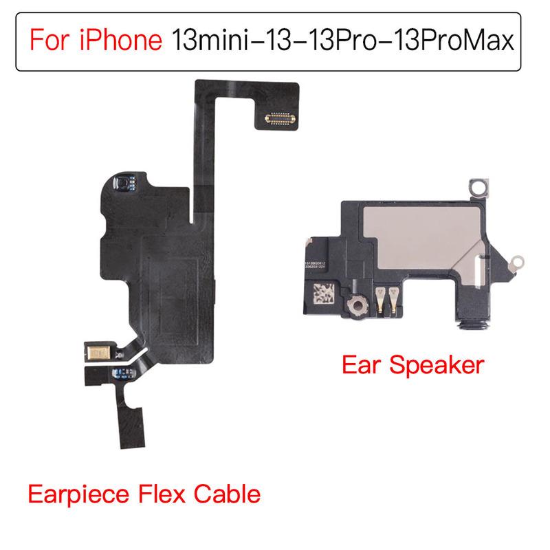 Upper Loud Speaker Ear Speaker For iPhone 13 Mini Pro Max Earpiece With Light Sensor Microphone Flex Cable Replacement