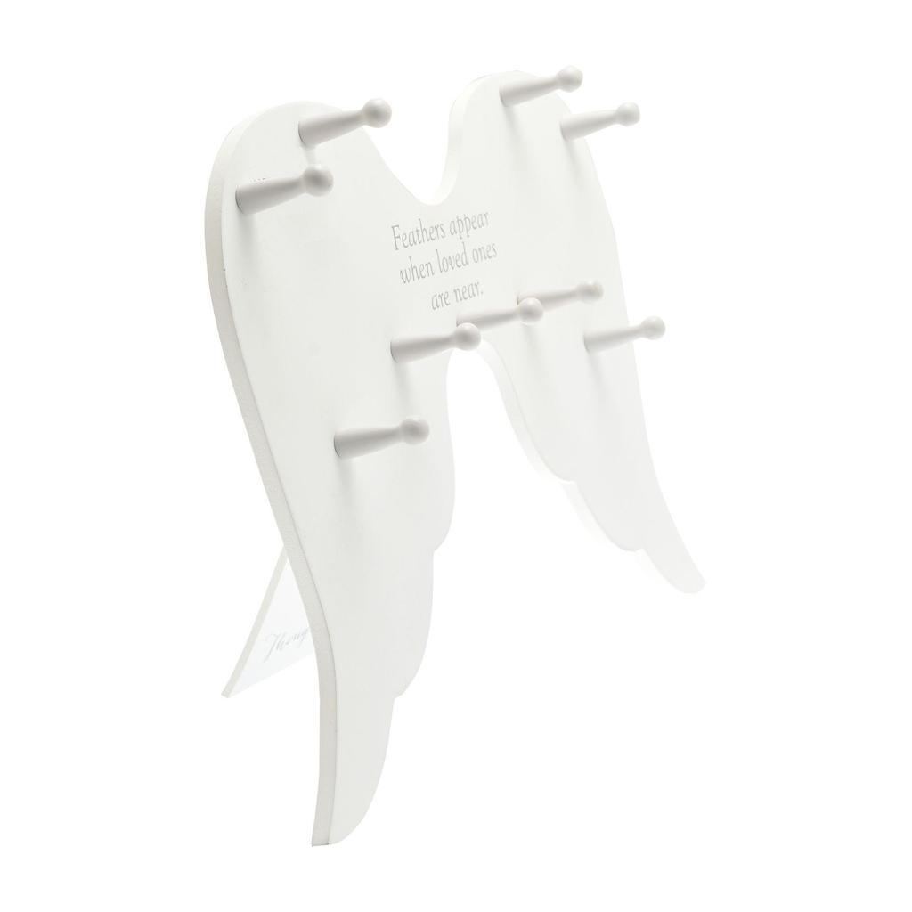 Thoughts of You Angel Wing Plaque Stand - Holds 54 Plaques