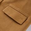 Lapel Collar Single Breasted Suede Jacket Women's Khaki Long Sleeve Blazer Commute Fashion Windproof Warm Jacket Autumn 2025