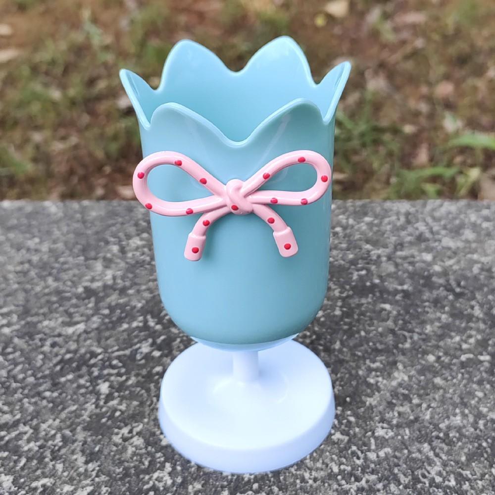 1PC Tulip Pen Holder Desktop Cute Girl Pen Holder Children s Student Creative Ornament Advanced Sense Primary School Student Multifunctional
