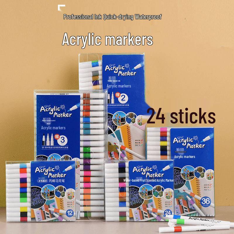 

Акриловая краска на водной основе и акварельный маркер для детского творчества