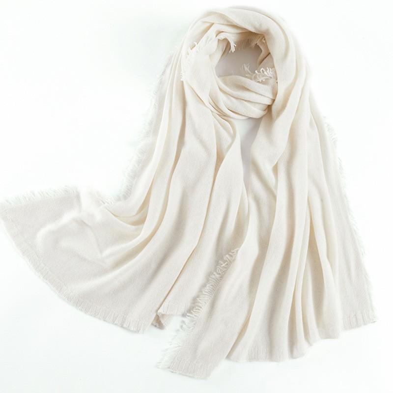 Autumn and Winter 100% Cashmere Scarf Ladies 2025 New Solid Color Versatile Cashmere Big Shawl Fashion Lady