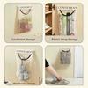 3Pcs Kitchen Hanging Mesh Storage Bag with 2 Adhesive Hooks, Large Capacity Wall-Mounted Organizer for Utensils, Groceries & Plastic Bags