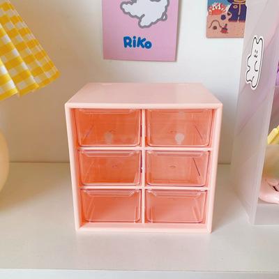 Transparent Desktop Storage Box Drawer Shelf Storage Box Container Rack Holder Organizer Cosmetic School Stationery Accessories
