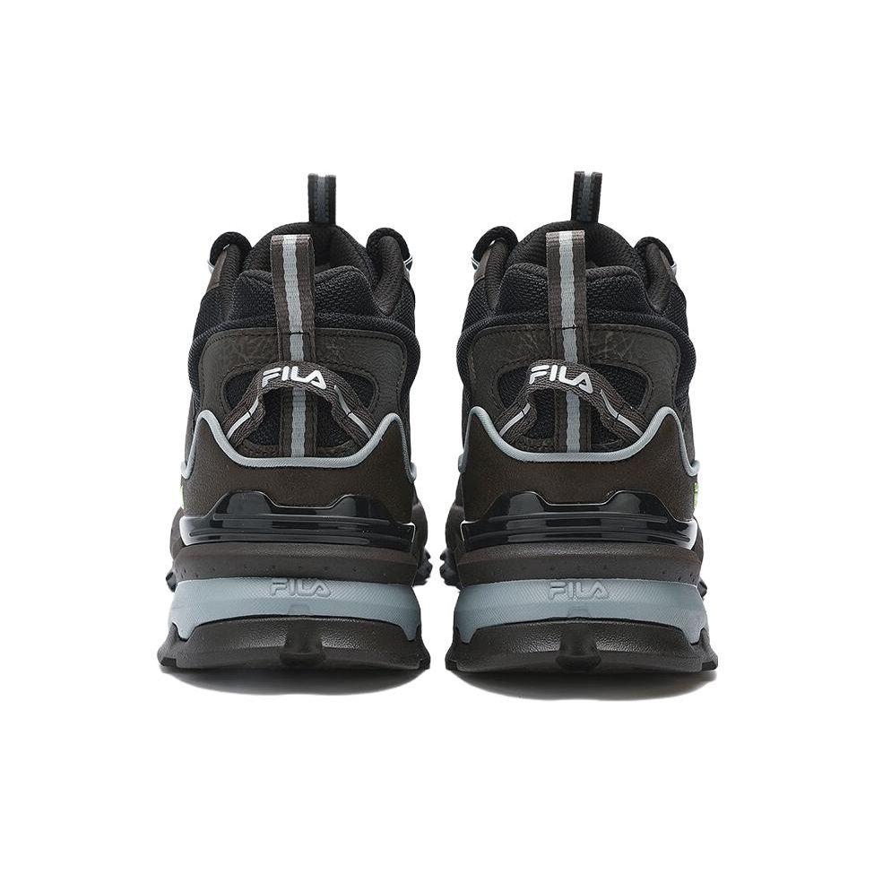 FILA Trek 1S Mesh Fabric Synthetic Leather Retro Versatile Shock Absorbing Wear Resistant Low Top Casual Shoes Men sneaker Dark-Brown F12M342129FBW