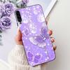 For Samsung Galaxy A90 5G Phone Case For Samsung A90 5G SM-A908B Elegant Floral Cat Painted Black Silicone Soft TPU Cases