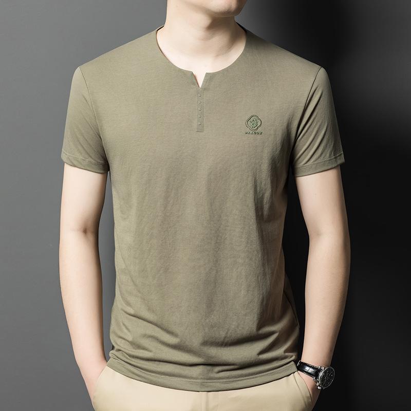 

Хлопковая мужская футболка с короткими рукавами, удобная, мягкая, с круглым вырезом, однотонная, повседневная, летняя, молодежная, мужская футболка XL