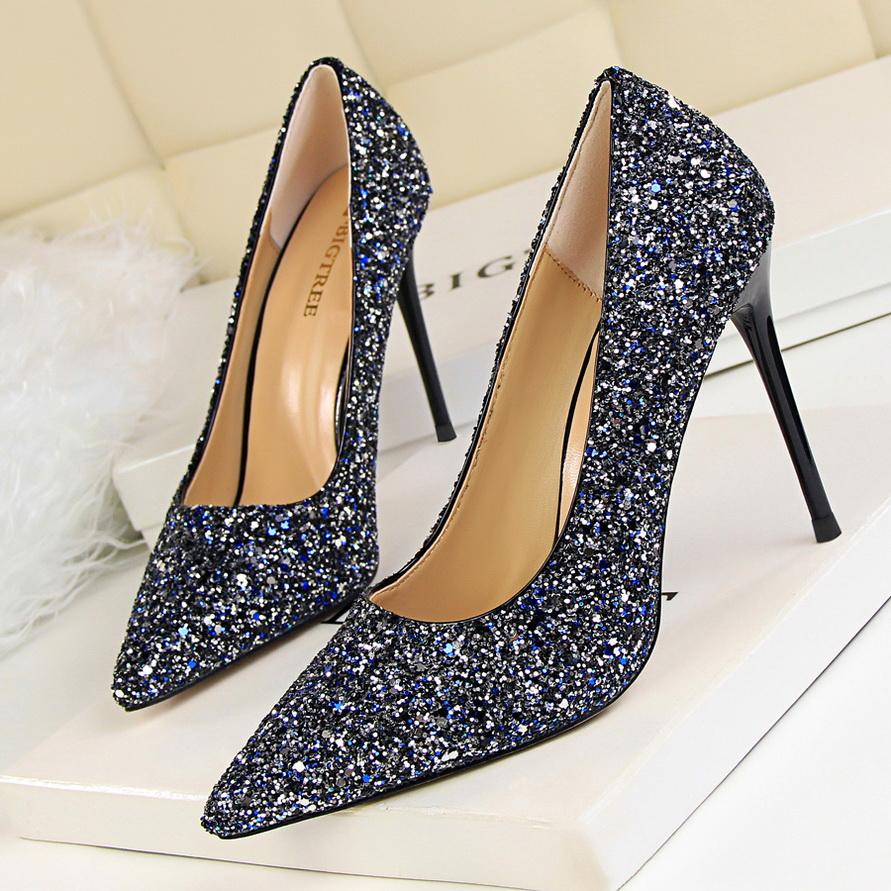 Bigtree Dámské velké sexy boty na vysokém podpatku se špičatým podpatkem