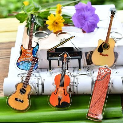 VIOLIN Guitar Model Pendant Cello Electric Guitar Model Keyring  Bag Pendant