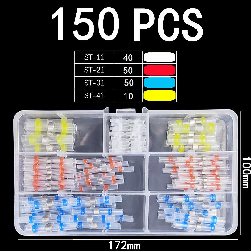 Waterproof Solder Connector Terminals,Heat Shrink Casing with Solder Connectors,Electrical Butt Wire Connector Sealing Tube
