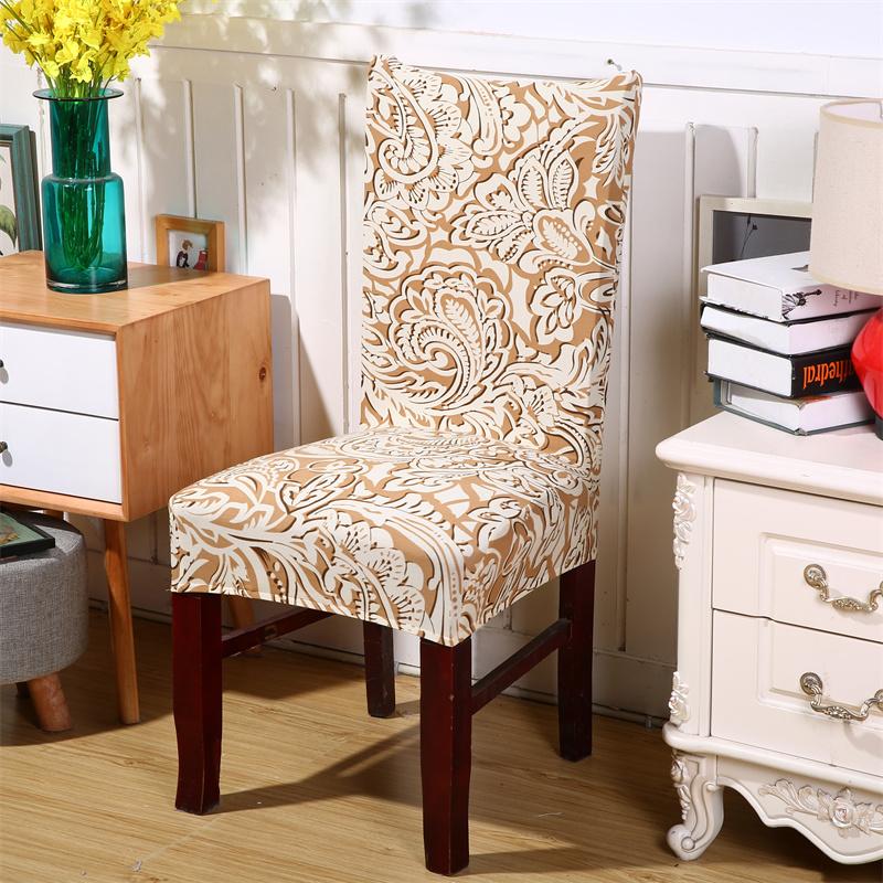 1Pc Elastic Dining Chair Cover Geometric Slipcovers Chair Case Stretch Seat Cover For Wedding El Banquet Living Room