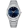 Waterproof Men's Watch Arabic Numeral Alloy Case Stainless Steel Luxury Shiny Black Silver Watch