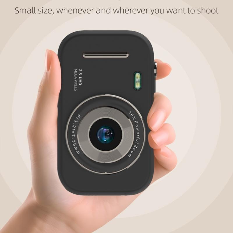 H17 Camera 1080P 2.4Inches Digital Cameras 800mAh Rechargeable 16X Zoom 4800x6400 for Kids Girls
