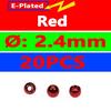 20 Pz/borsa 3/32 2.4mm Perline In Ottone Per Costruzione Mosche Dipinte Perline In Ottone Perline In Rame Rosa Arancione Arcobaleno Verde