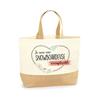 Tote Bag - PLANETEE - Unreplaceable Snowboarder - Natural Jute - Beige - Large Volume