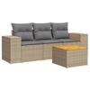 VidaXL Garden Lounge Set with Cushions 4 Pcs Beige Braided Resin 3257648