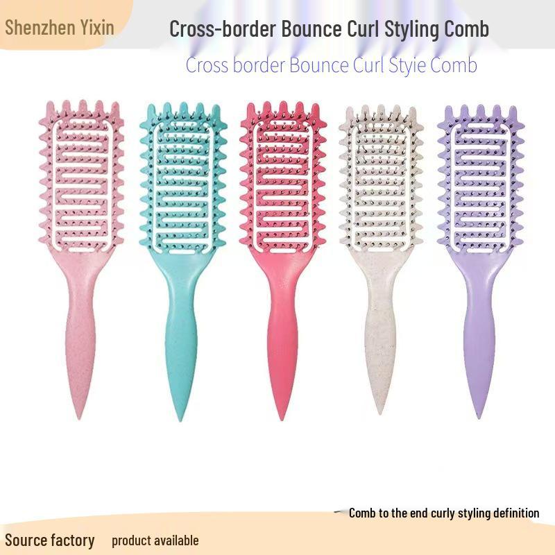 

Eco-Friendly Wheat Straw Curling & Styling Comb пшеничний