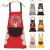 Puntos Cartoon Oil Proof Kitchen Waterproof Wipeable Wreath Rabbit Nail Shop Apron