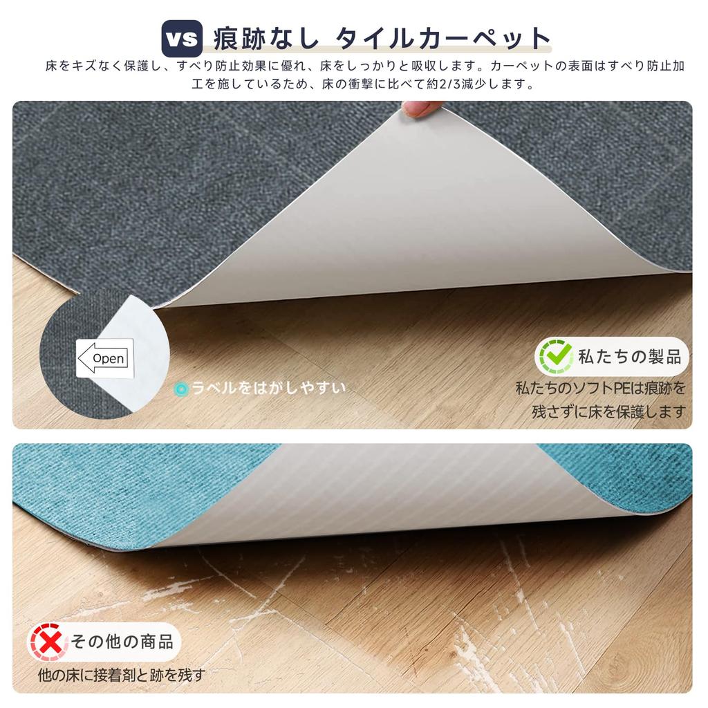 Amazon Exclusive Interlocking Tile Carpet Mats 10 VOTUDX Suction Floor Easy 4mm Cold Mat for and Cats and for Use Brand (30x30cm, Pieces) Mats,