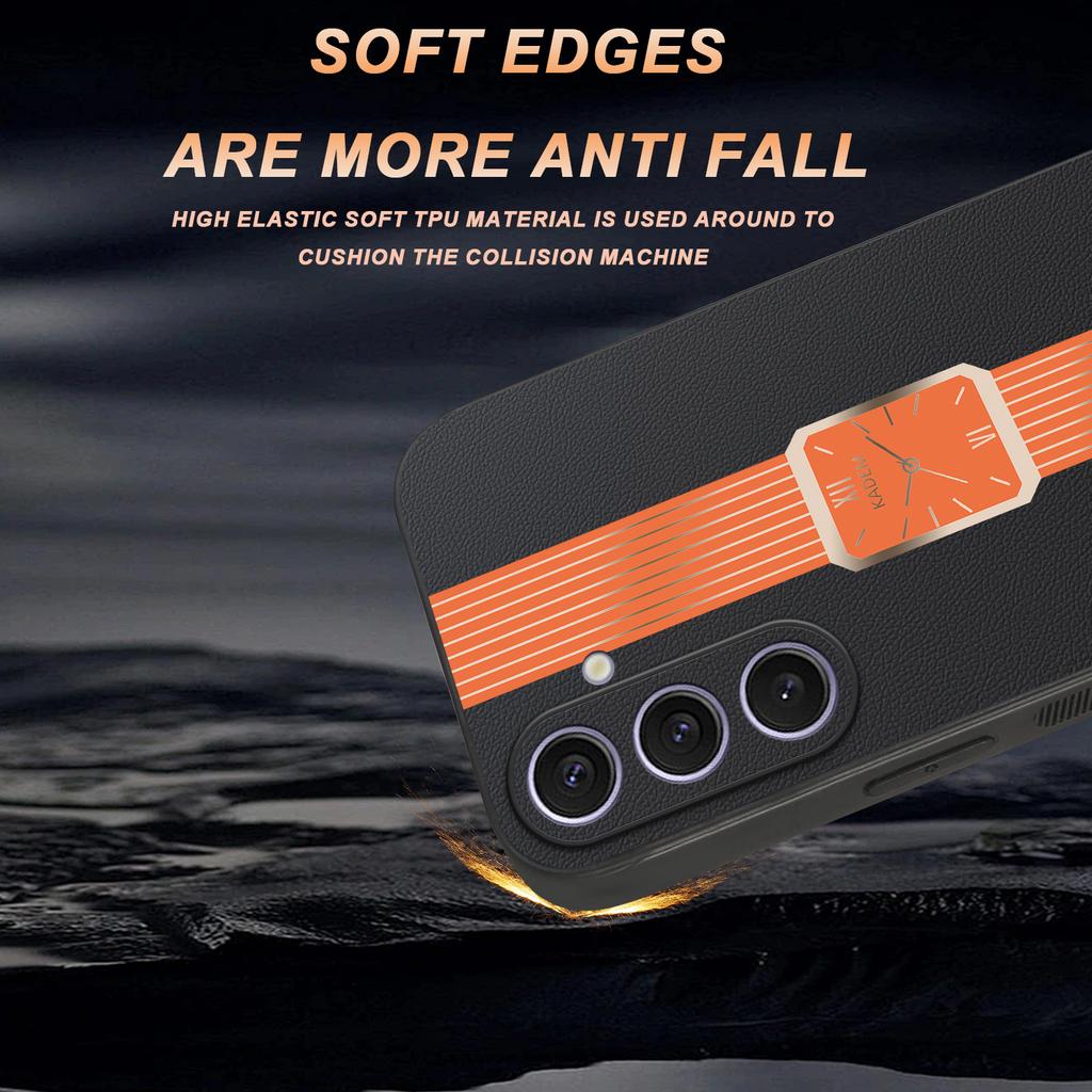 For Samsung Galaxy S25+ Case Leather+TPU+Acrylic Anti-Scratch Phone Cover