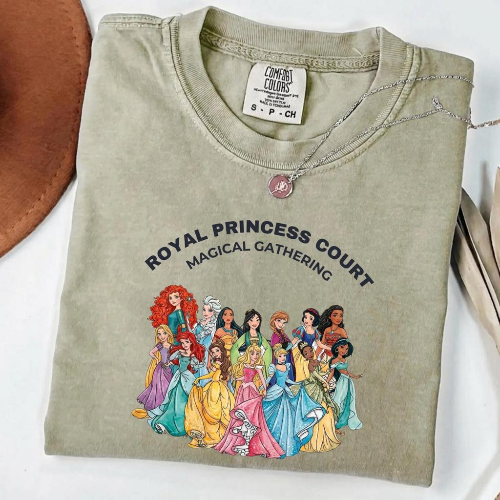 Comfort Colors® Royal Princess Court Shirt and kids tshirt, Magical Gathering Tee, Princess Graphic Tee, Cute Fairytale Women's Gift