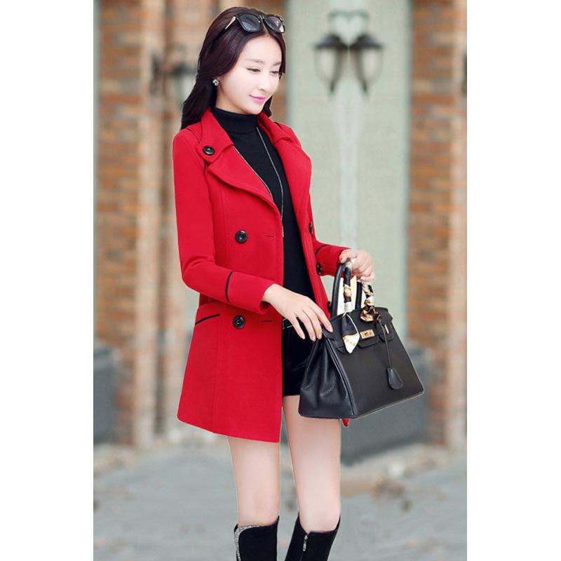 Women's Loose Casual Warm Windproof Jacket Winter Plus Size Tweed Coat Business Waist Warm Coat Elegant Outerwear