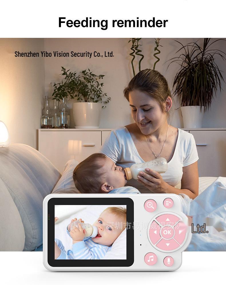 2.8" Wireless Baby Monitor with Cry Detection, Night Vision, Two-Way Talk, and Feeding Timer.