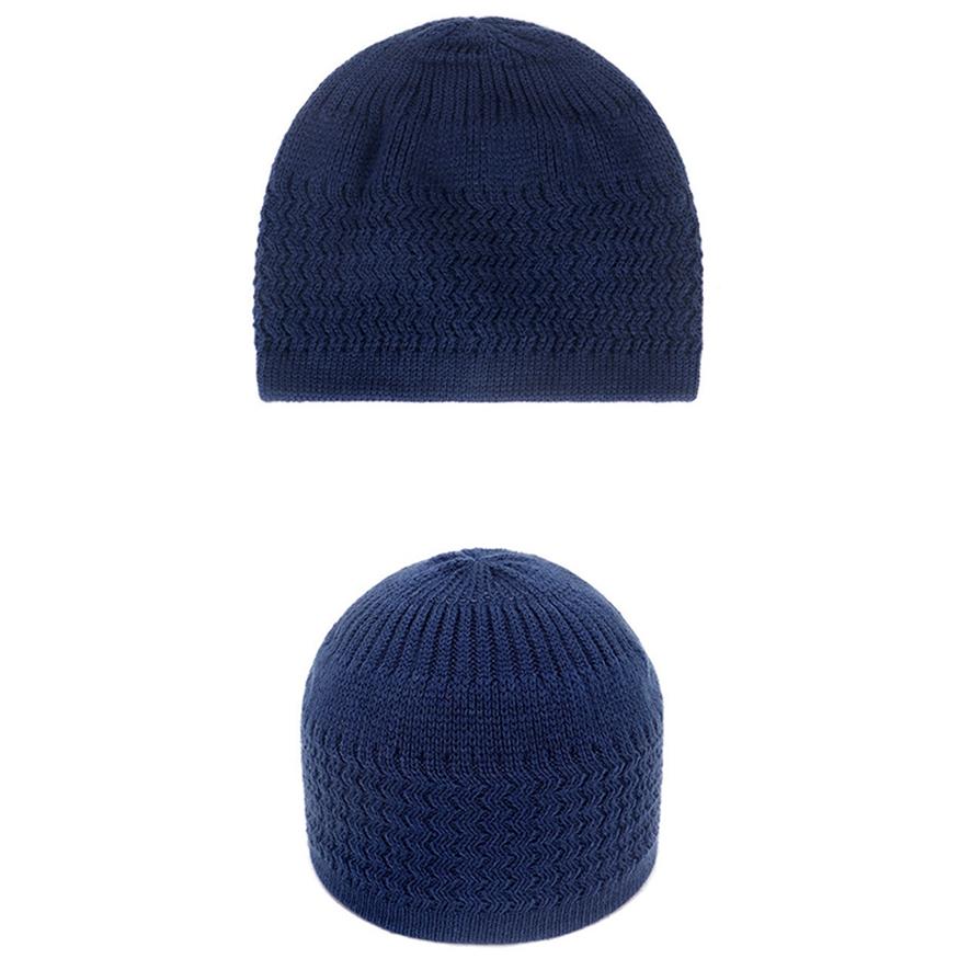 Autumn and Winter Hats Knit Hats Men's and Women's Wave Jacquard Neutral Dome Warm Woolen Toe Caps