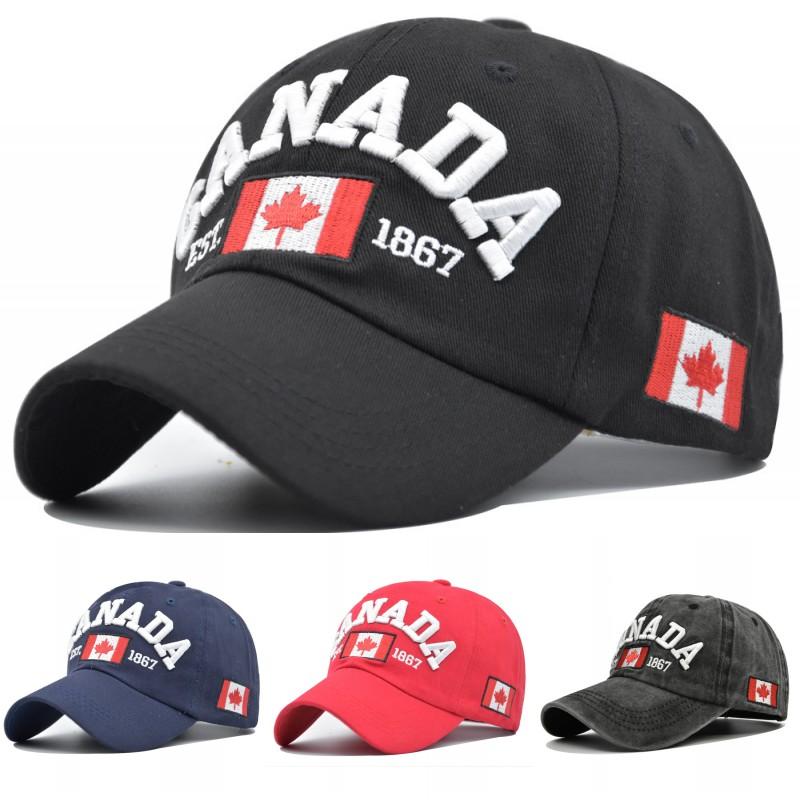 Fashion Canada Baseball Cap Flag Canada Hat Letter Embroidery Baseball Cap Snapback Adjuatable Mens Baseball Caps Gorras