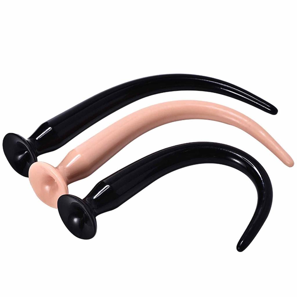 Ifukens 50cm Extra Long Anal Plug Anal Plug PVC Long Dildo with Suction Cup Anal Dildo Thick Cone SM Goods Waterproof Anal Goods Giant Dog Tail