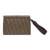 Fendi Monogram Logo FF Zipper Cotton Tote Bag Clutch Men Bags Brown 7VA564-AJJ4-F1HR8