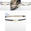 Simple Solid Color Ring Buckle Decoration Women Slim Waist Belt For Daily Wear