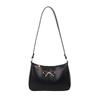 Solid Color Beautiful Bow, Sweet and Advanced Sense of Casual Shoulder Underarm Bag, Simple and Versatile Portable Handbag