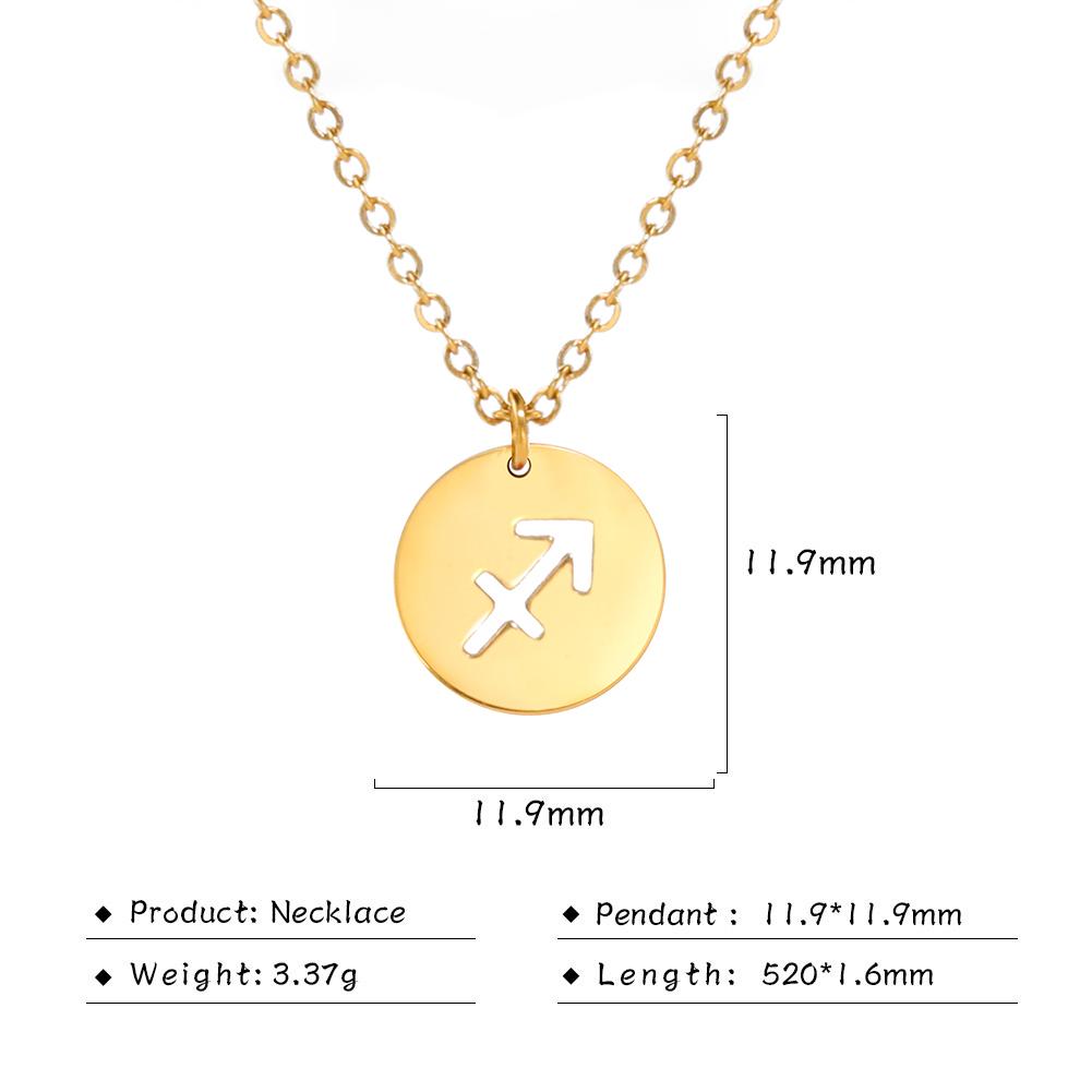 Rustfritt stål Stjerne Stjernetegn Halskjeder 12 Constellation Choker Anheng Væren Libra Leo Collier Bursdagsgave