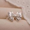 Elegant Women's Simple Open Adjustable Bow Ring - Trendy Fashionable Design for Index Finger