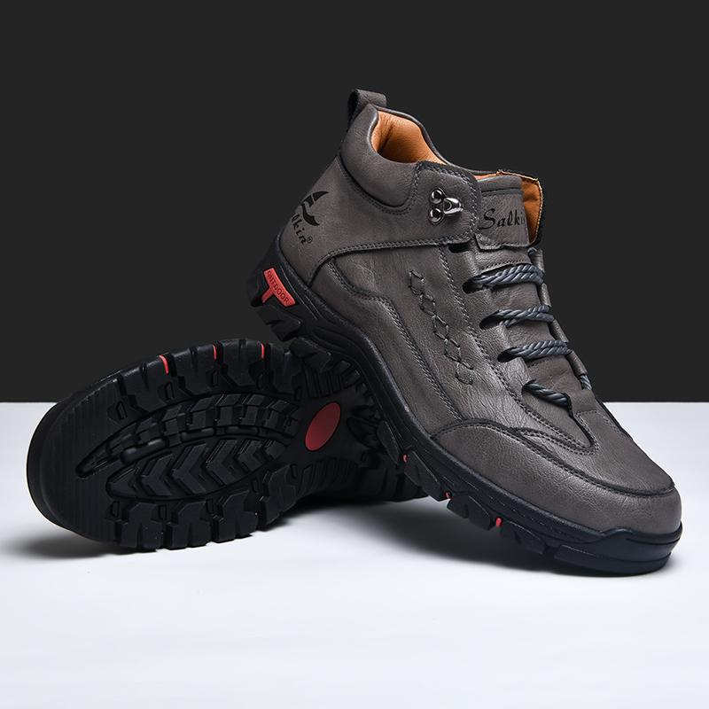 TUINANLE Handmade Leather Men Boots Outdoor Design Sneakers Man Breathable Casual Shoes Men Ankle Boots Fall Plus Size