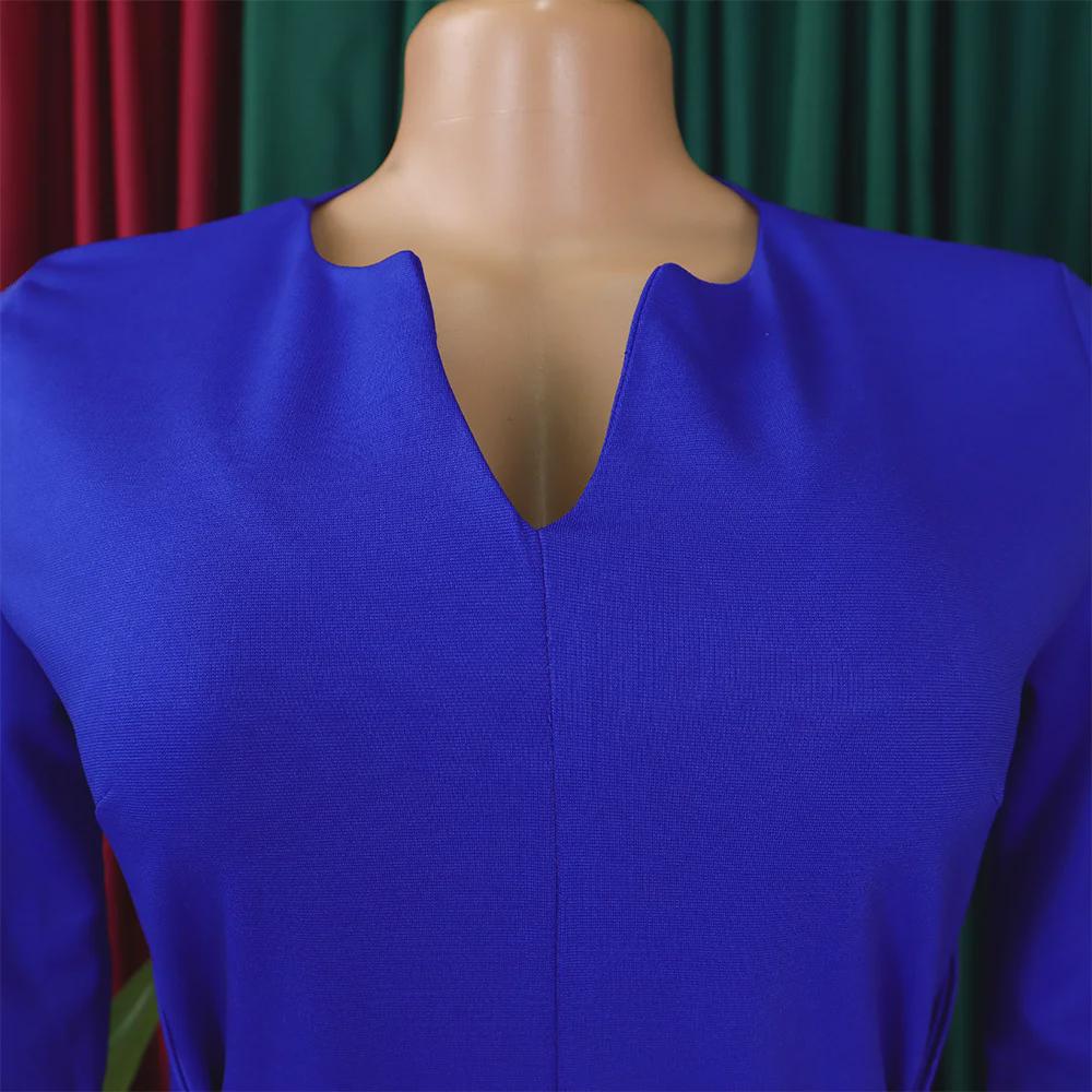 Automne 2024 Robe élégante à col en V et jupe crayon pour femmes