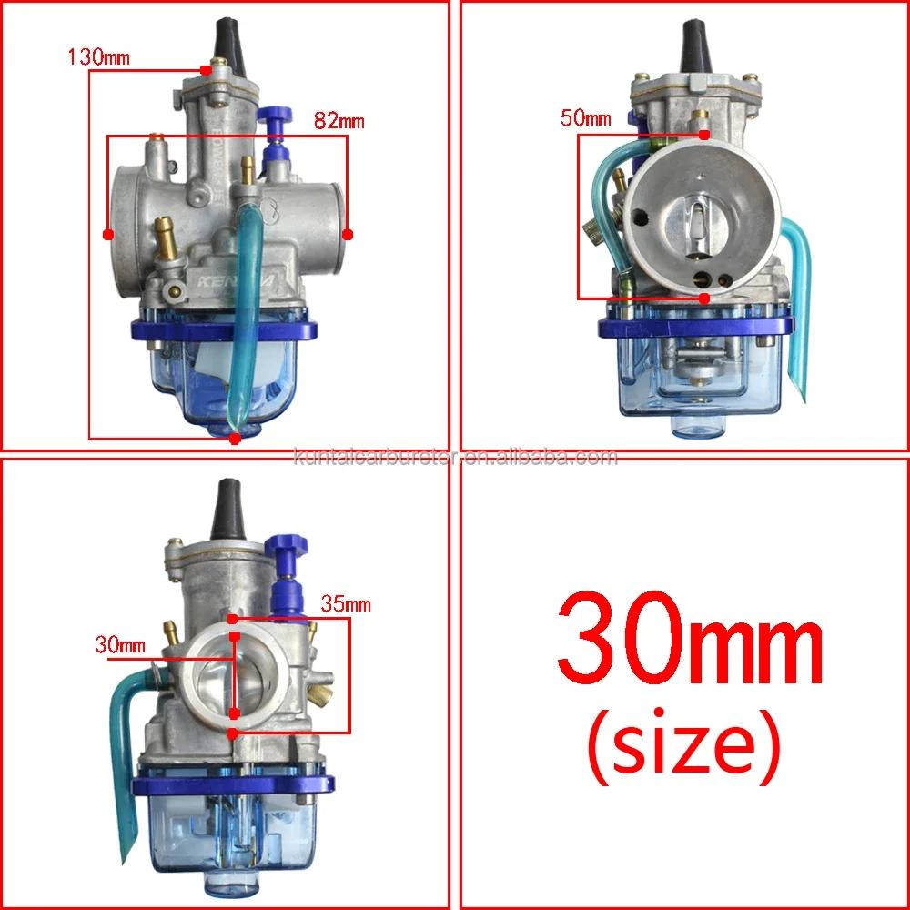 Motocyklový karburátor s plochou clonou, karburátor pro enduro závodní karburátor, vzduchový filtr pro Keihin Pwk 21-34mm, příslušenství pro terénní vozidla