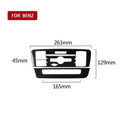 For Mercedes Benz GLA CLA Dashboard Panel Center Console Trim Cover Carbon Fiber
