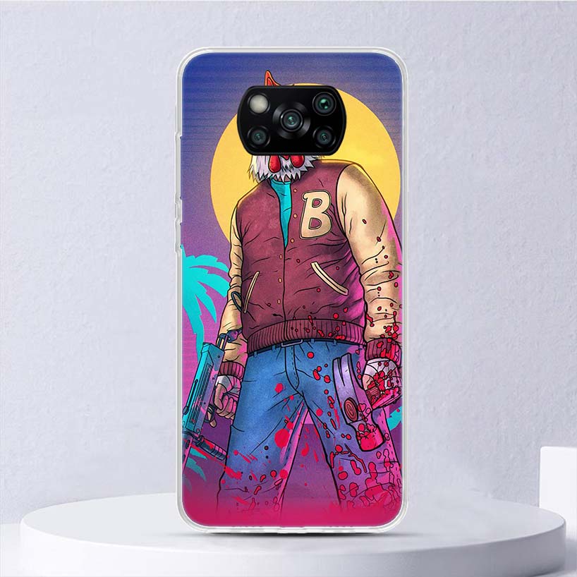 Game Hotline Miami Soft Case For Xiaomi Poco X7 X6 X5 X4 X3 Nfc F7 Ultra F6 F5 Pro Phone Cover F4 Gt F3 M5S M4 M3 M5 M6 Coque